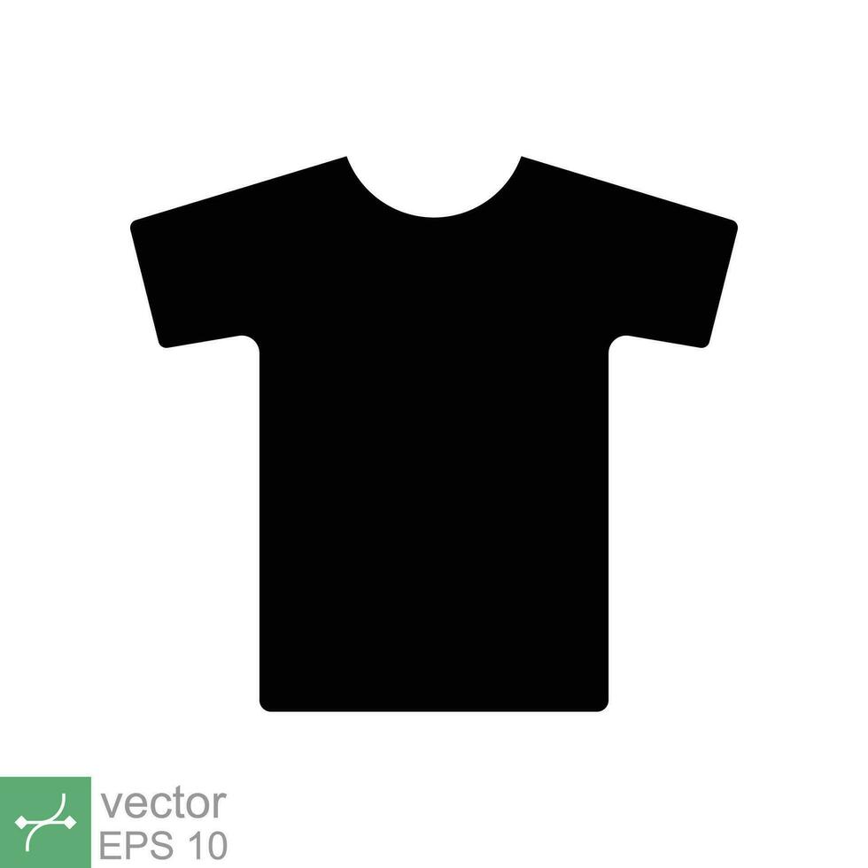maglietta icona. semplice solido stile. camicia, tee, sport, Abiti, vuoto, moda concetto. glifo vettore illustrazione isolato su bianca sfondo. eps 10.