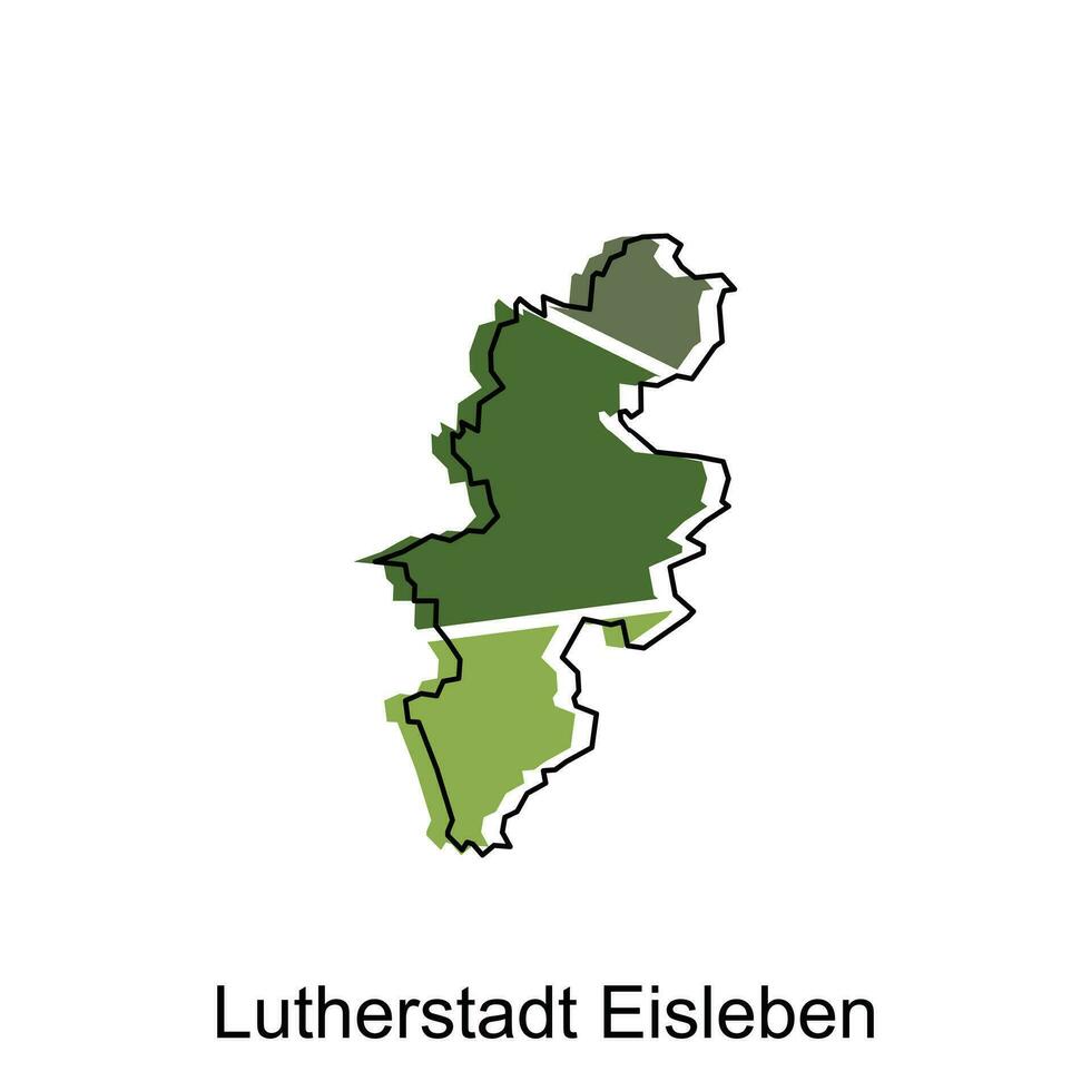 vettore carta geografica di lutherstadt eisleben moderno schema, alto dettagliato vettore illustrazione design modello