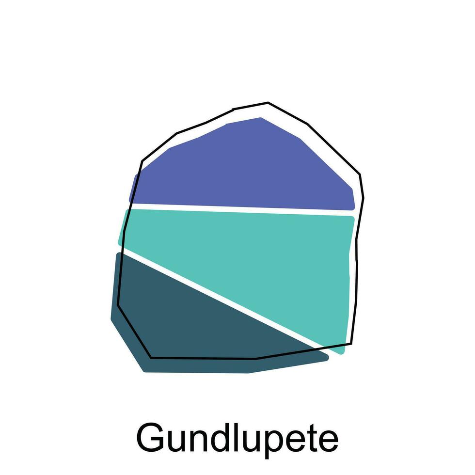 carta geografica di gundupete mondo carta geografica internazionale vettore modello con schema, grafico schizzo stile isolato su bianca sfondo