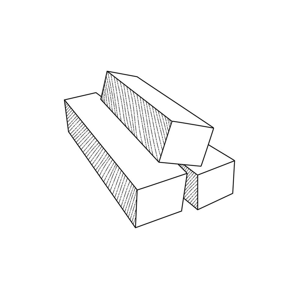 di legno fascio moderno schema stile icone. vettore illustrazione su un' bianca sfondo.