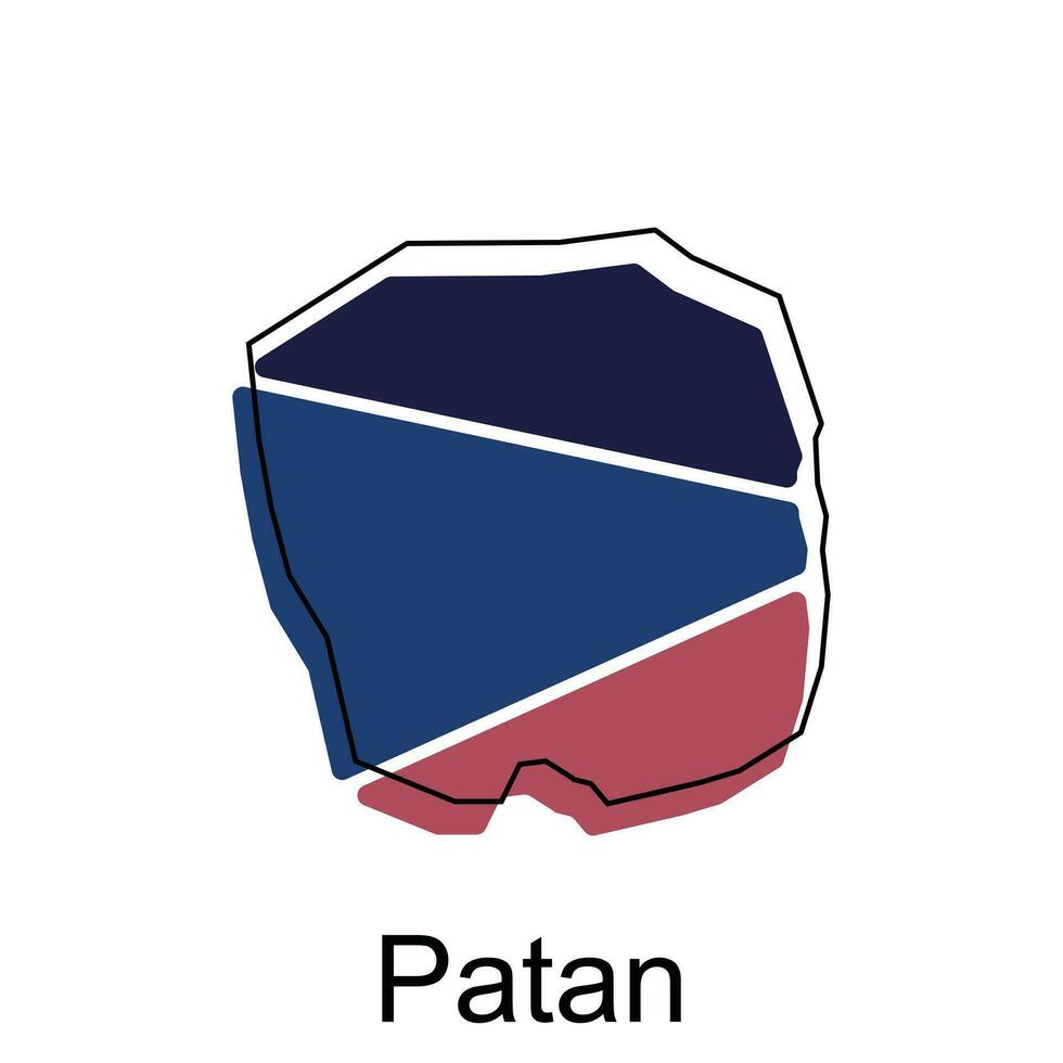 carta geografica di patan mondo carta geografica internazionale vettore modello con schema, grafico schizzo stile isolato su bianca sfondo