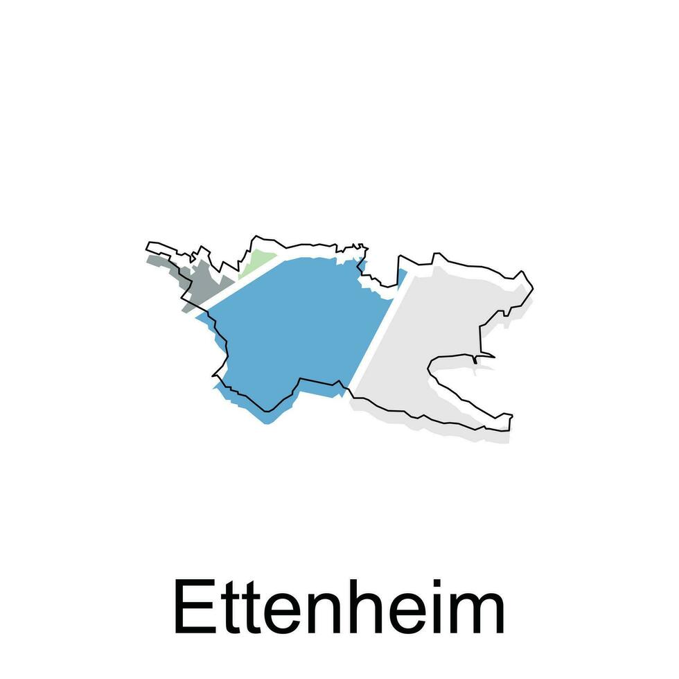 vettore carta geografica di ettenheim moderno schema, alto dettagliato vettore illustrazione design modello