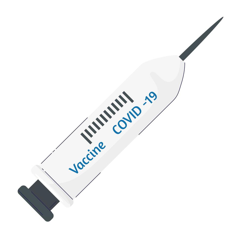 icona medica del vaccino della siringa di iniezione vettore