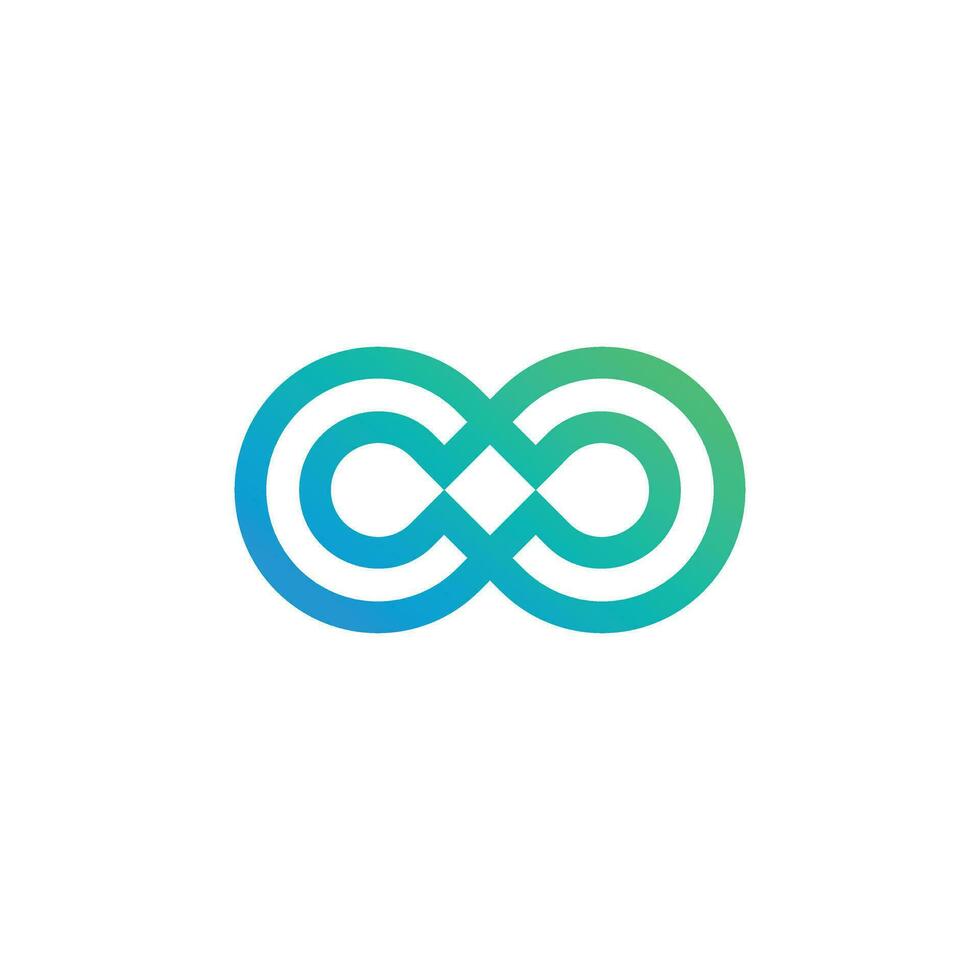 infinito logo design vettore icona con moderno idea