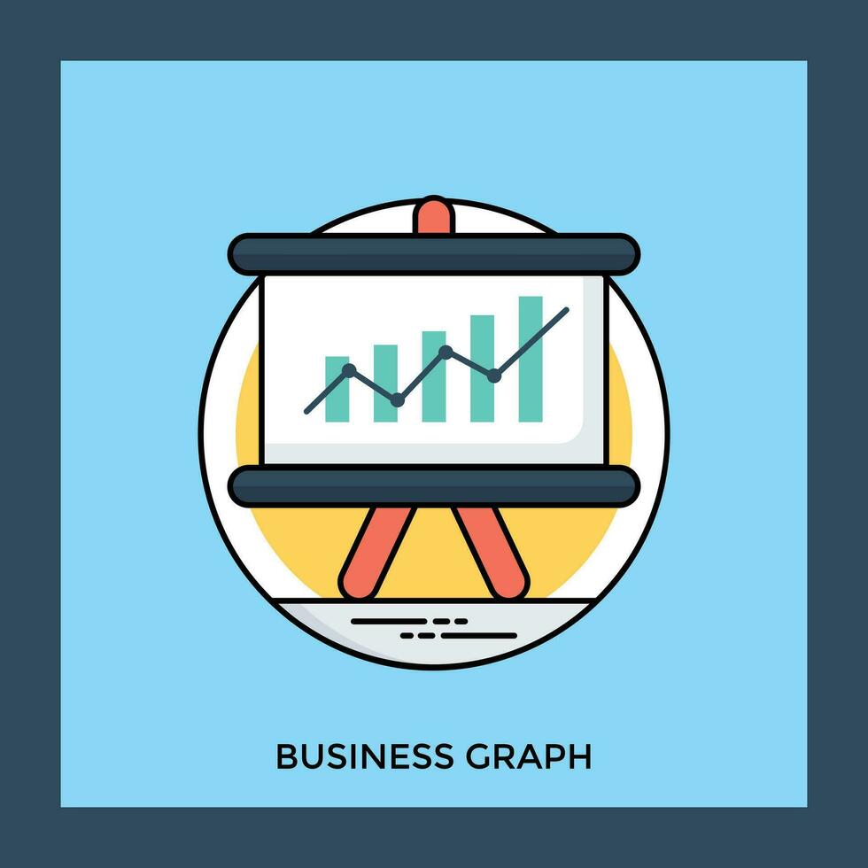 presentazione tavola con grafico di barre mostrando crescente tendenza, grafica per attività commerciale grafico icona vettore