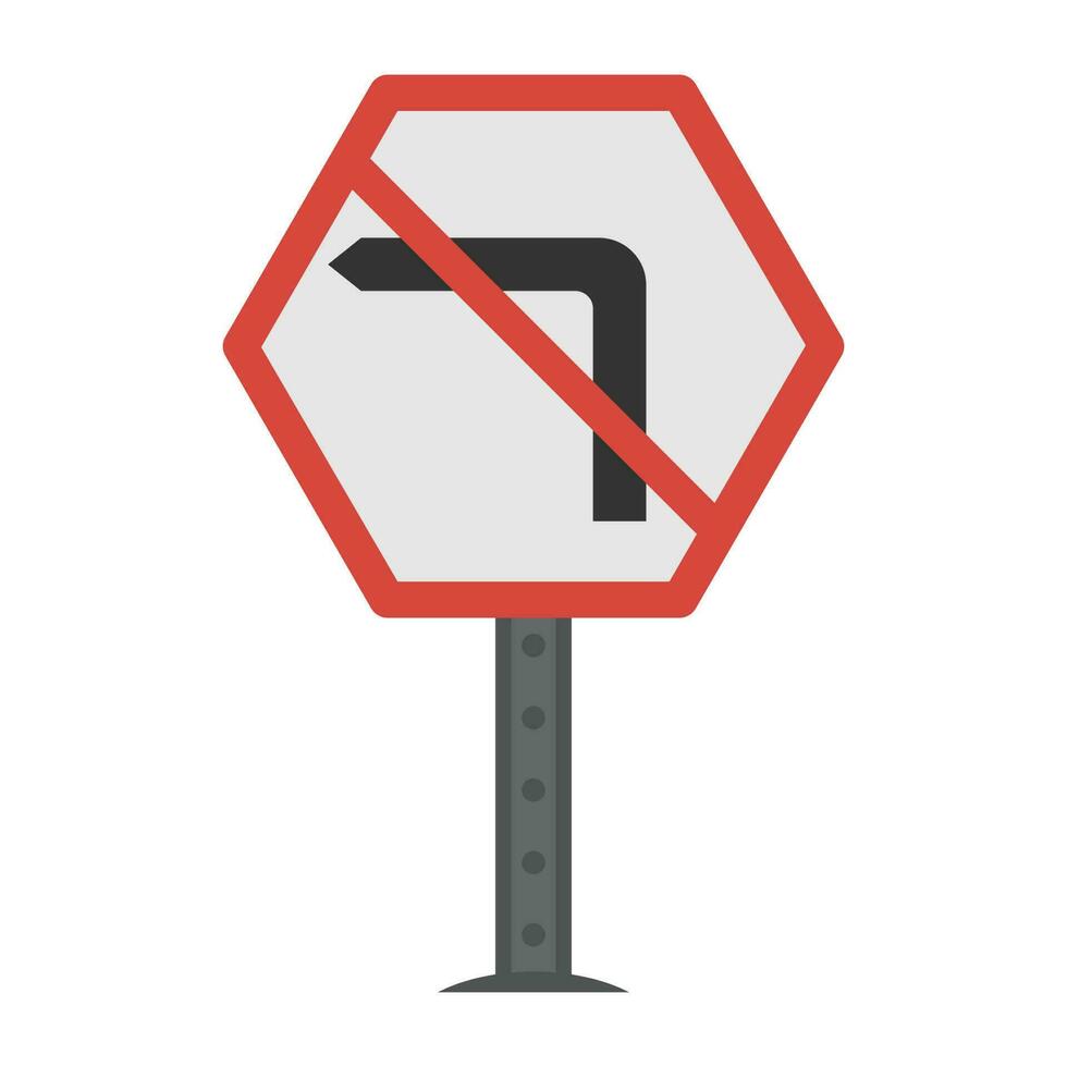 un' piatto vettore icona di un' cartello stradale