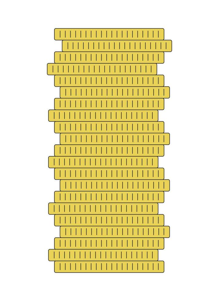 mucchio di d'oro monete piatto linea colore isolato vettore oggetto. i soldi risparmio. modificabile clip arte Immagine su bianca sfondo. semplice schema cartone animato individuare illustrazione per ragnatela design