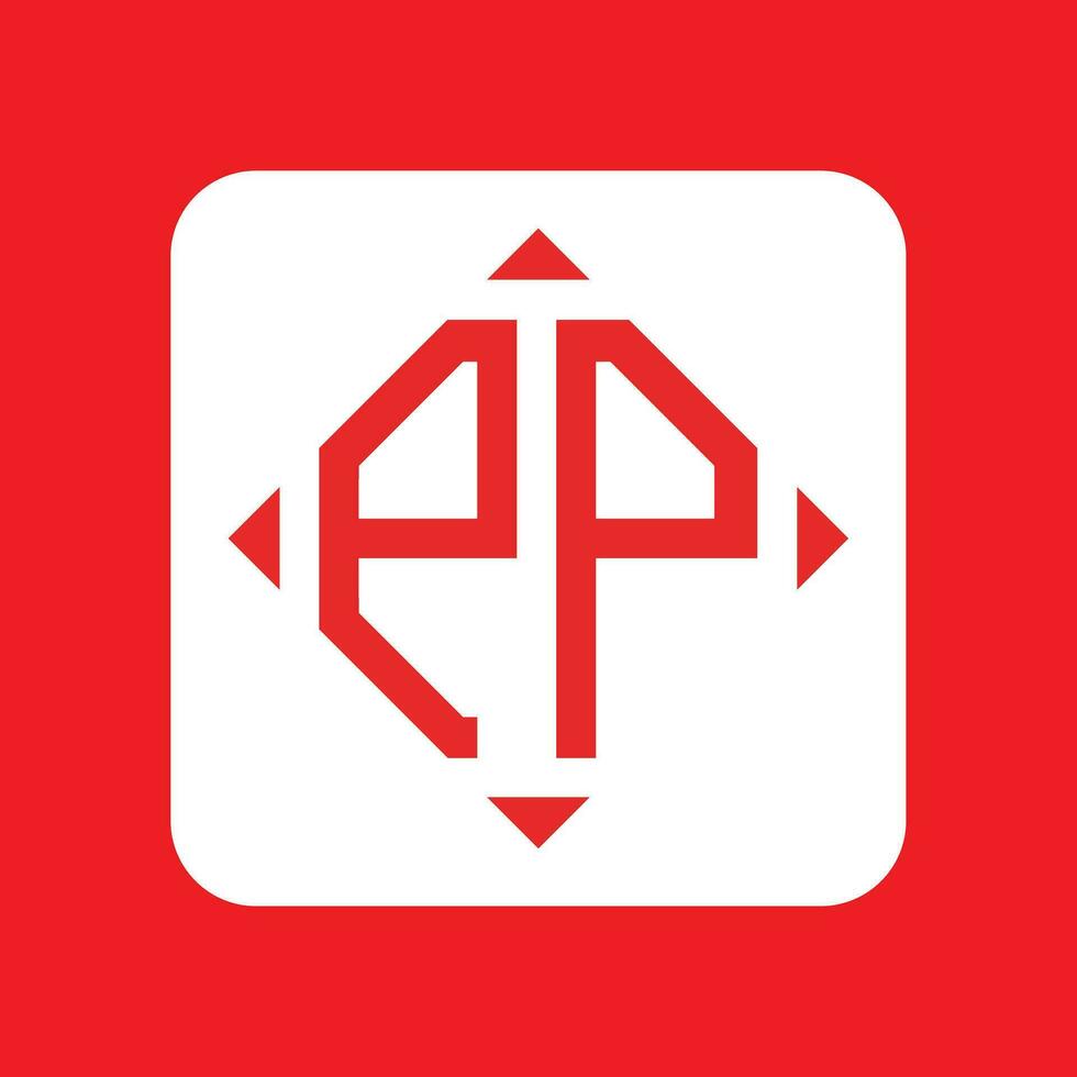 creativo semplice iniziale monogramma pp logo disegni. vettore
