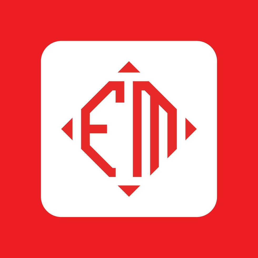 creativo semplice iniziale monogramma fm logo disegni. vettore