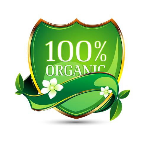 Etichetta organica al 100% vettore