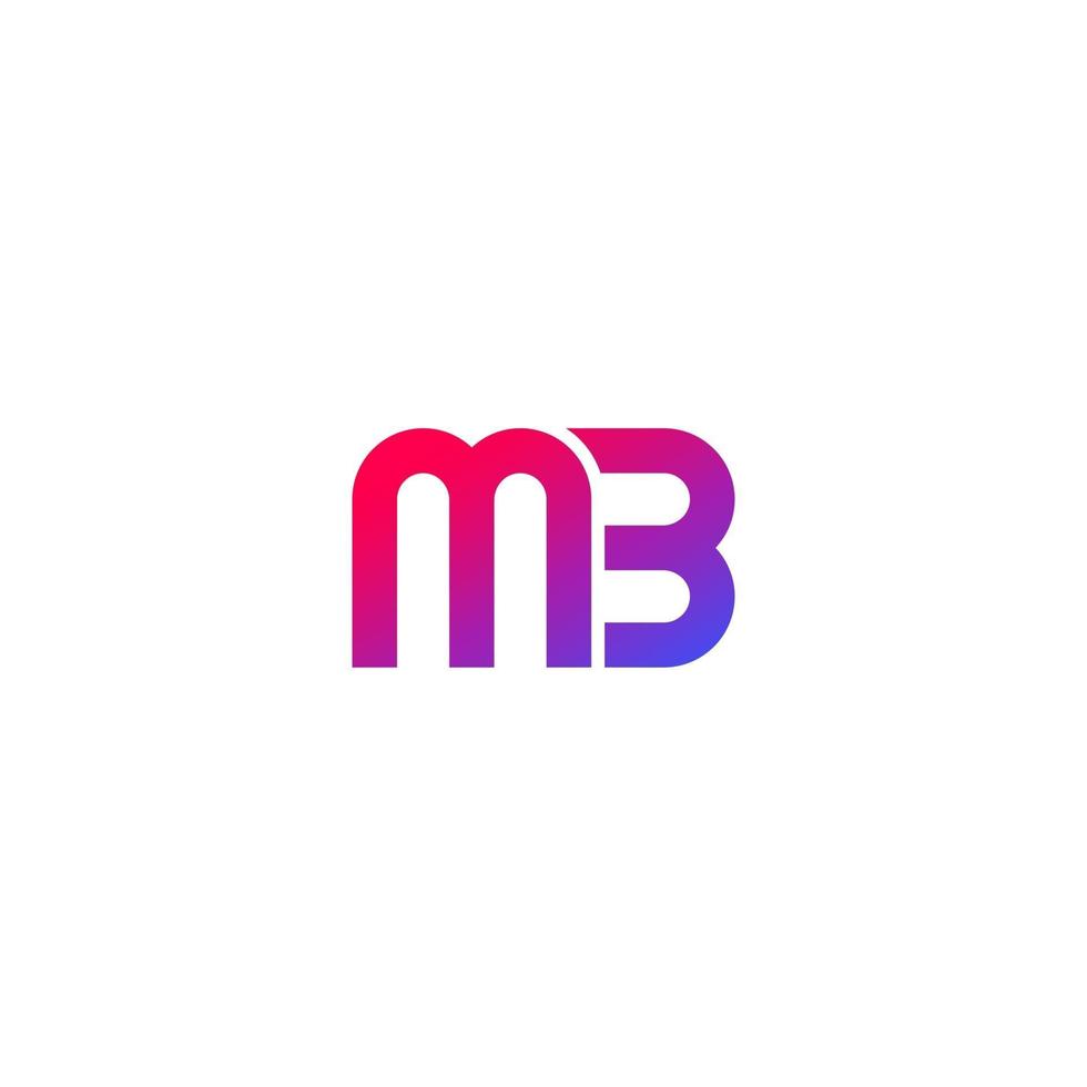 mb logo design, vettore monogramma