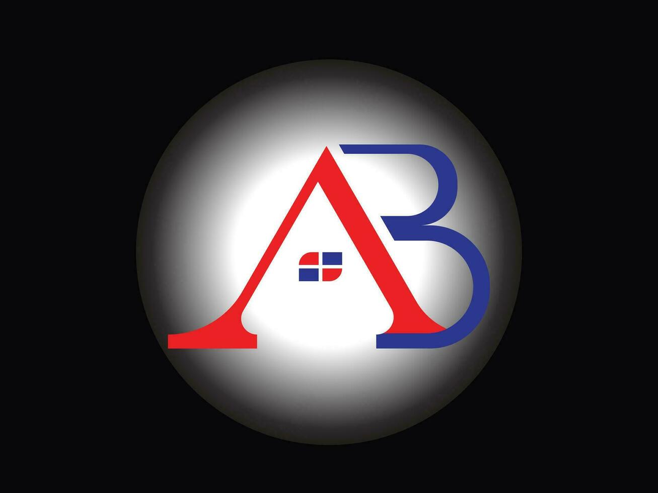 ab lettera logo modello vettore