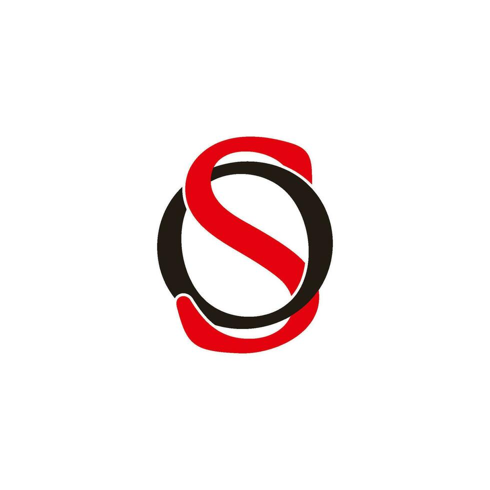 lettera così connesso semplice colorato sovrapposizione design simbolo logo vettore