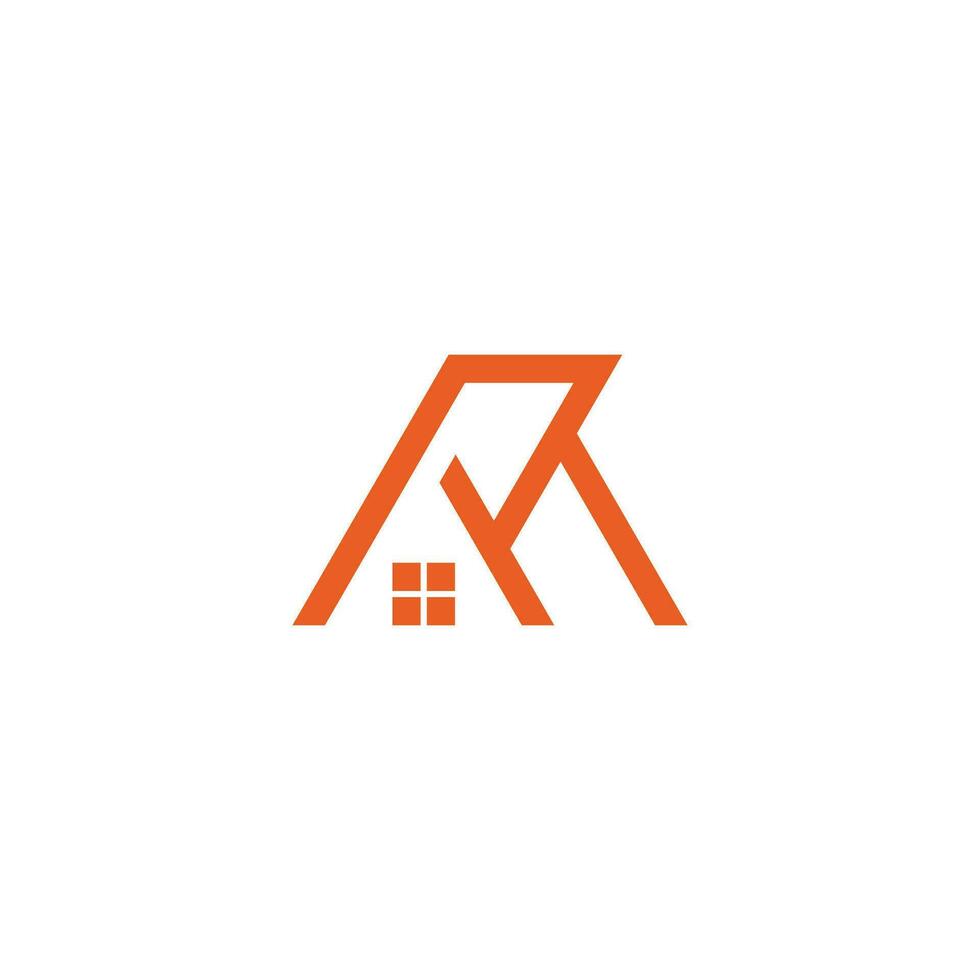 lettera r m semplice Casa geometrico linea logo vettore