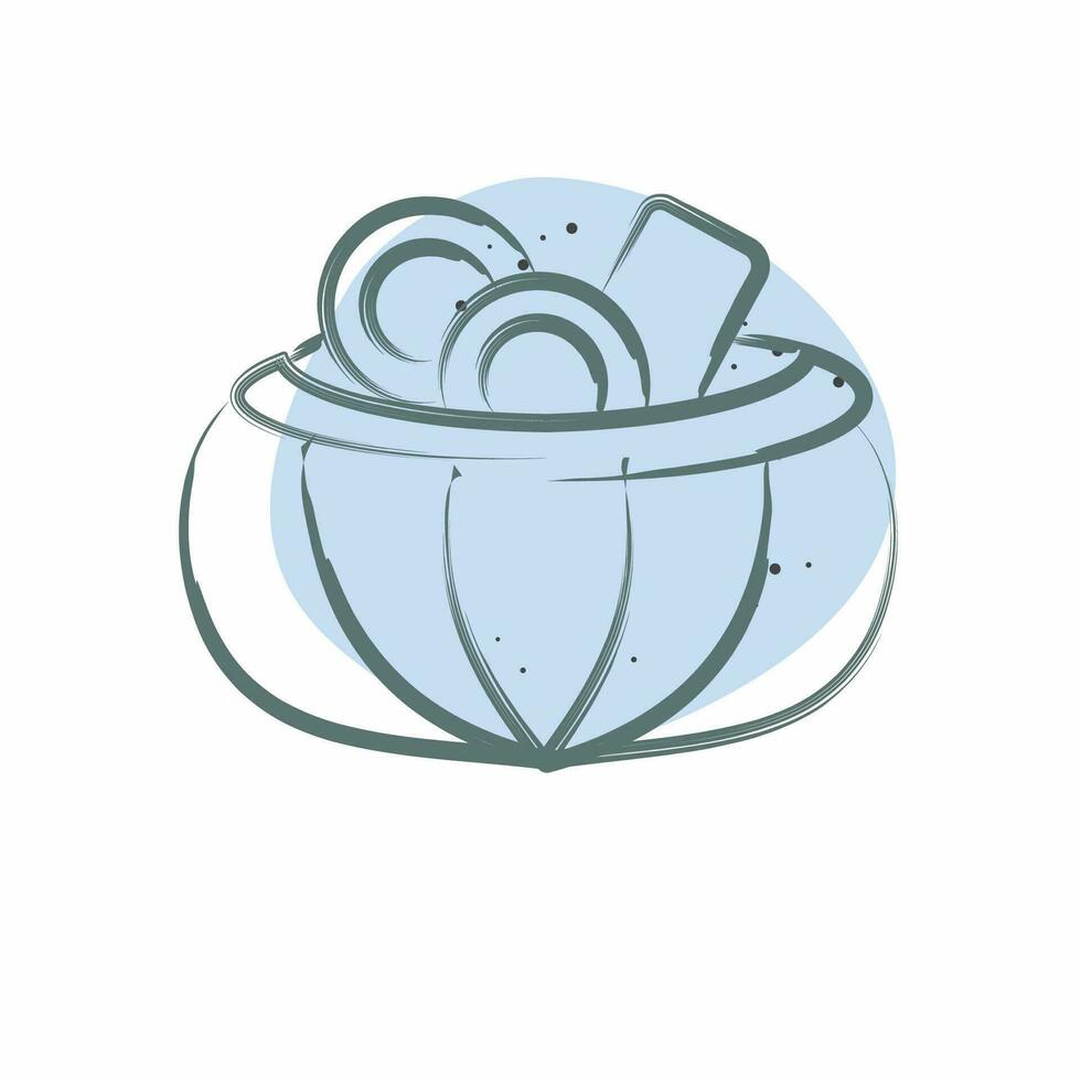 icona carbonada. relazionato per argentina simbolo. colore individuare stile. semplice design modificabile. semplice illustrazione vettore