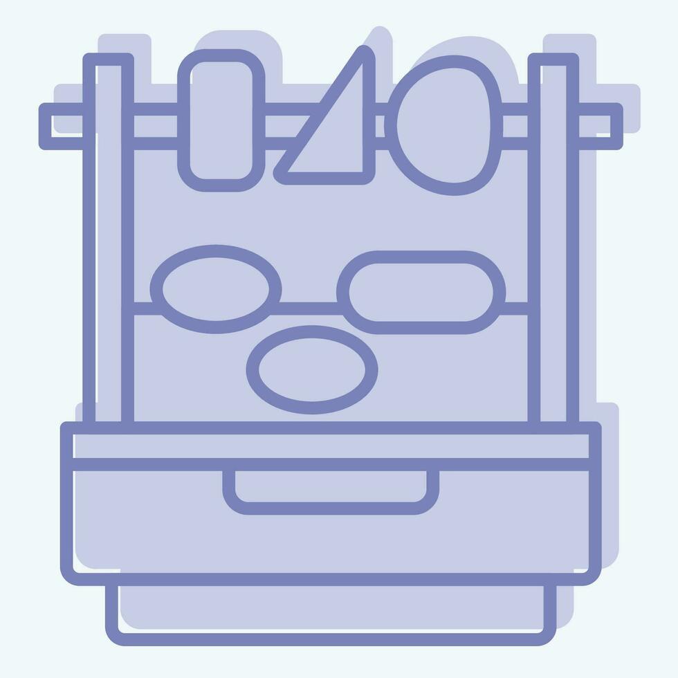 icona barbecue. relazionato per argentina simbolo. Due tono stile. semplice design modificabile. semplice illustrazione vettore