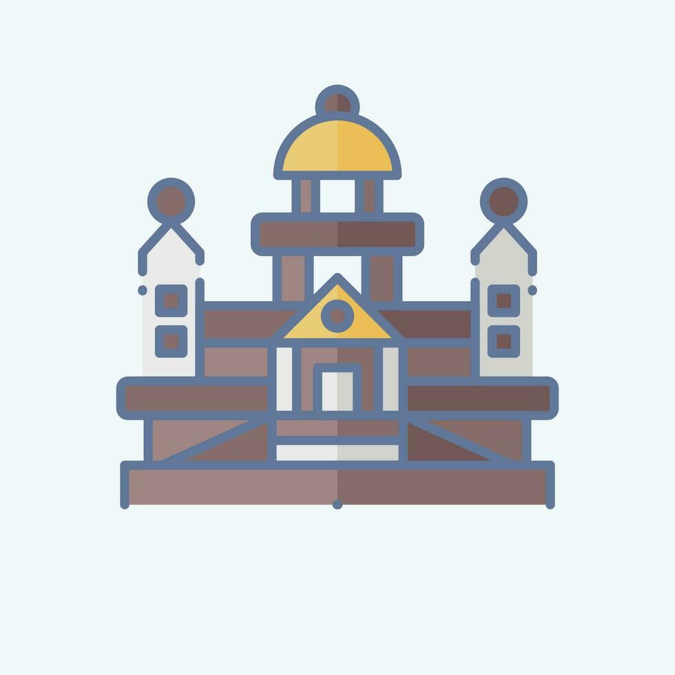 icona parlamento. relazionato per argentina simbolo. scarabocchio stile. semplice design modificabile. semplice illustrazione vettore