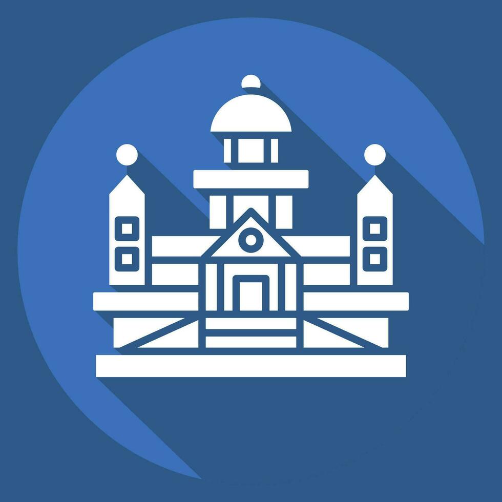 icona parlamento. relazionato per argentina simbolo. lungo ombra stile. semplice design modificabile. semplice illustrazione vettore