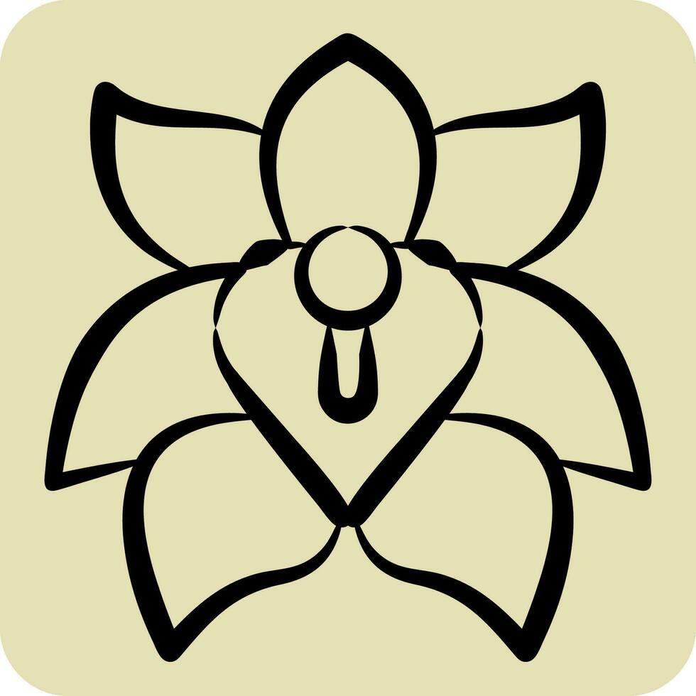 icona eritrina. relazionato per argentina simbolo. mano disegnato stile. semplice design modificabile. semplice illustrazione vettore