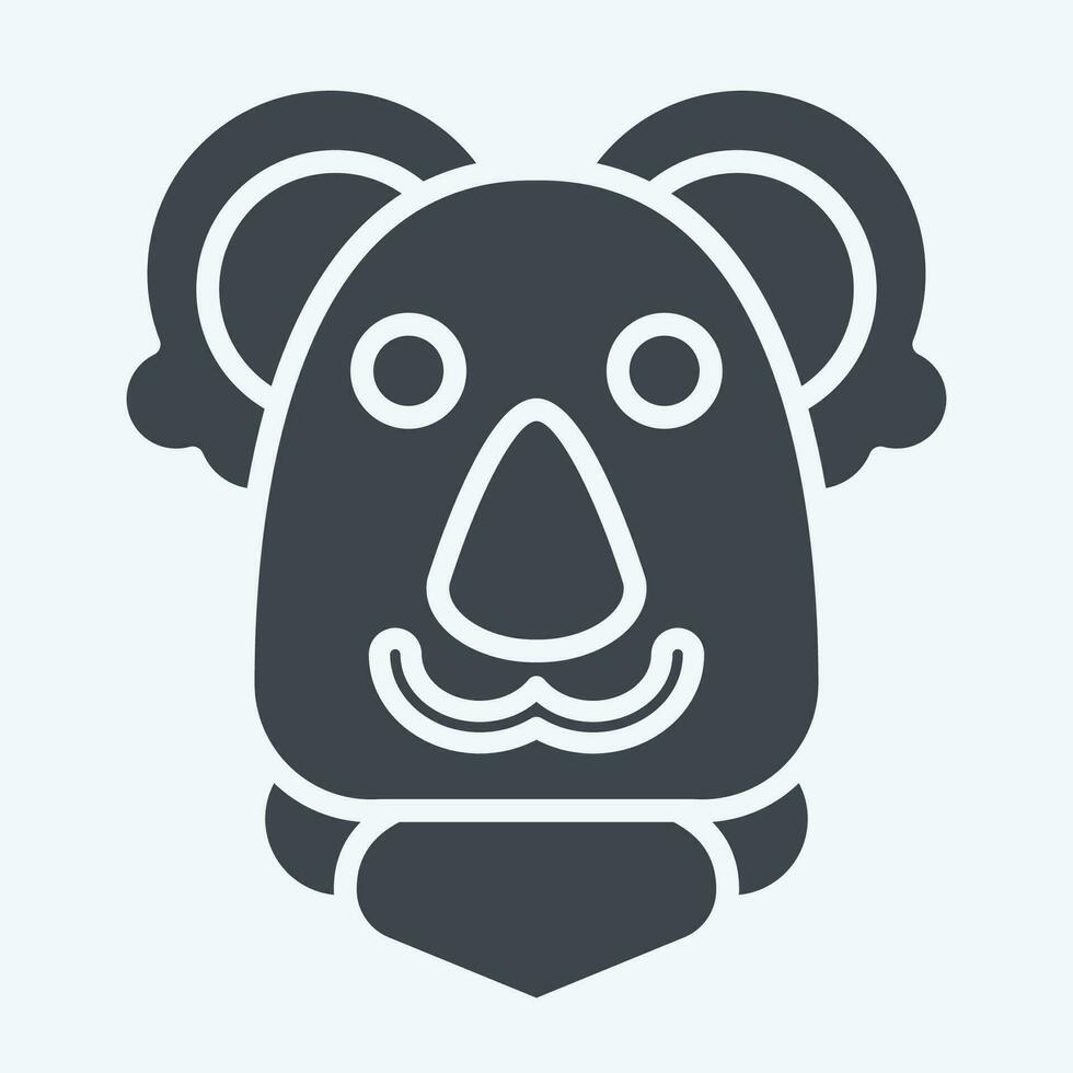 icona koala. relazionato per animale simbolo. glifo stile. semplice design modificabile. semplice illustrazione vettore