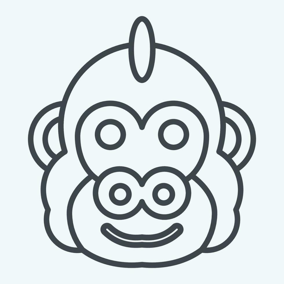 icona gorilla. relazionato per animale simbolo. linea stile. semplice design modificabile. semplice illustrazione vettore
