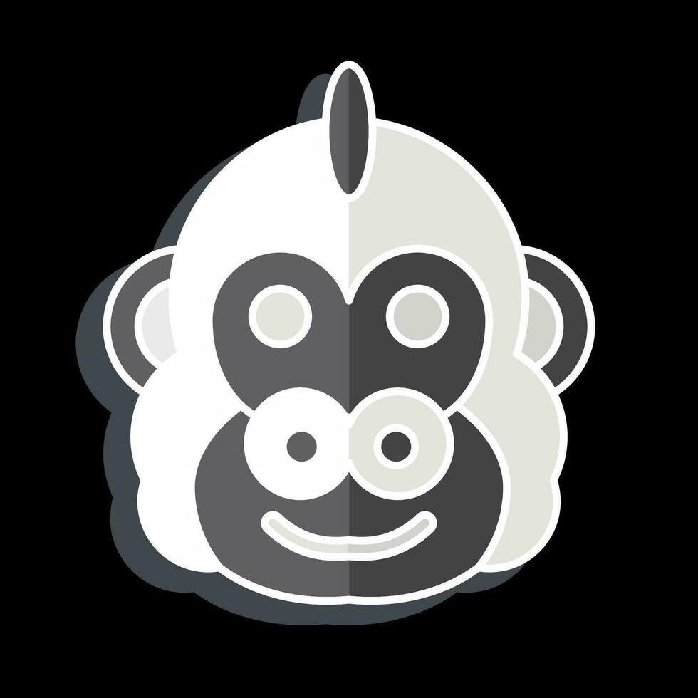 icona gorilla. relazionato per animale simbolo. lucido stile. semplice design modificabile. semplice illustrazione vettore