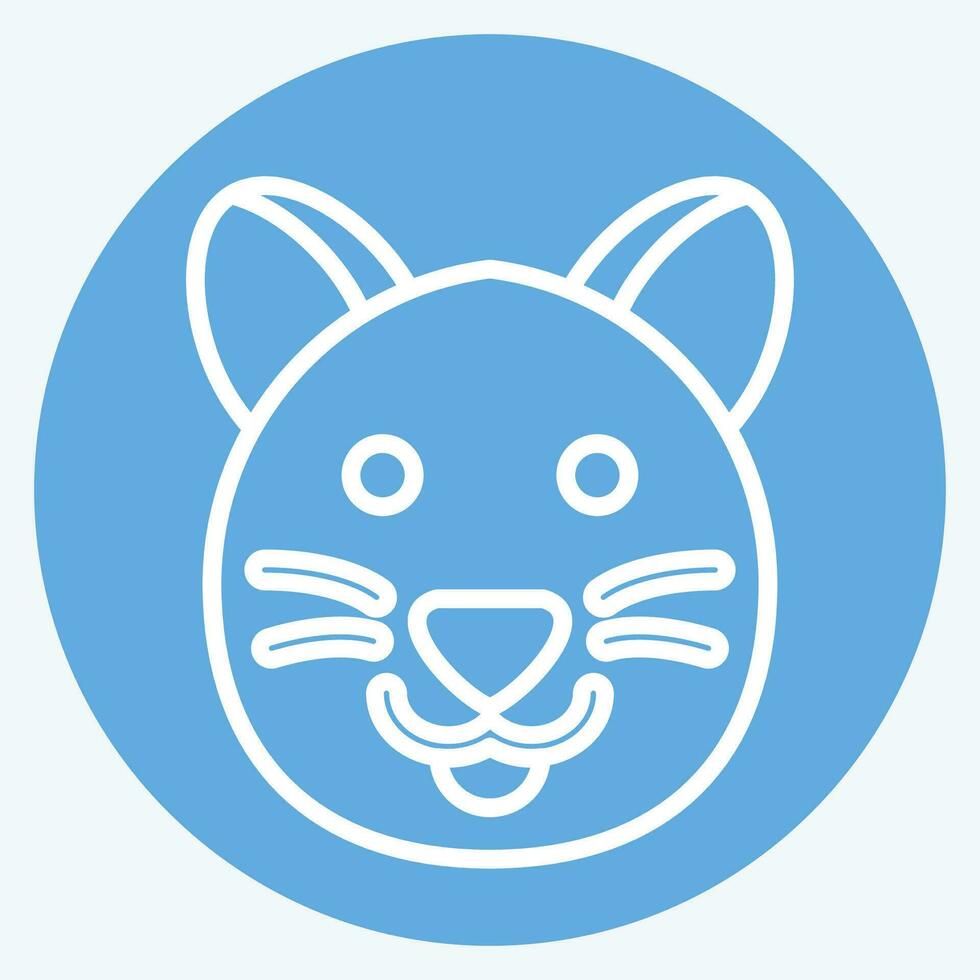 icona gatto. relazionato per animale simbolo. blu occhi stile. semplice design modificabile. semplice illustrazione vettore