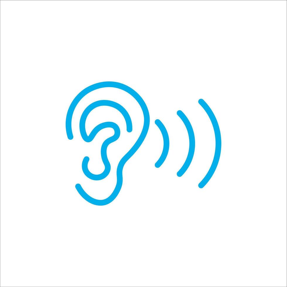 orecchio, udito icona vettore illustrazione simbolo