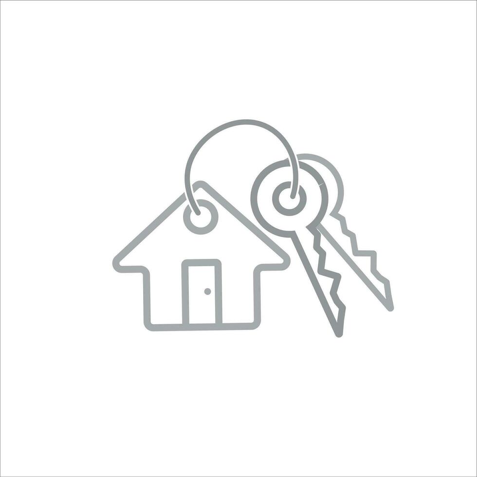 Casa chiavi icona vettore illustrazione simbolo
