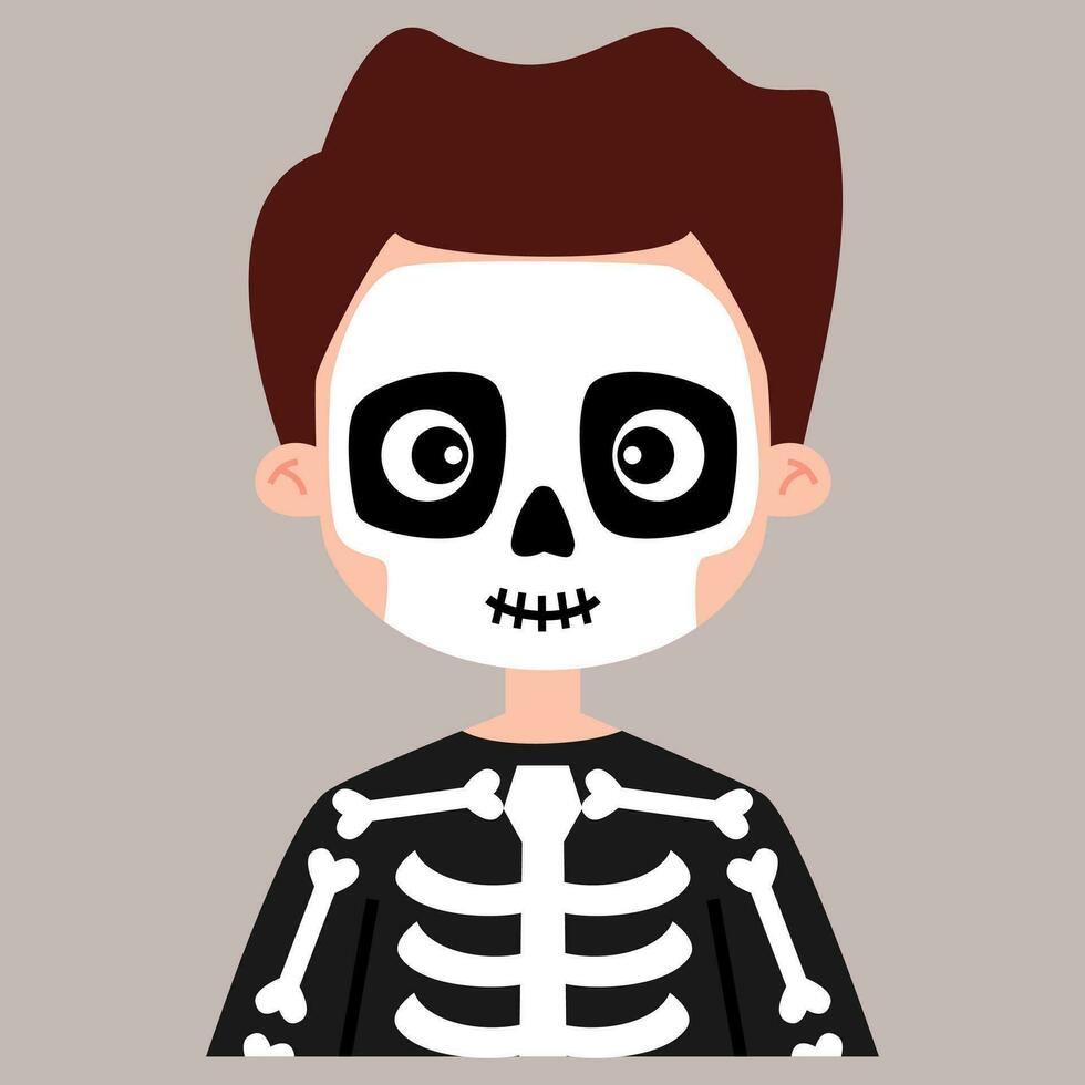 scheletro ragazzo illustrazione vettore