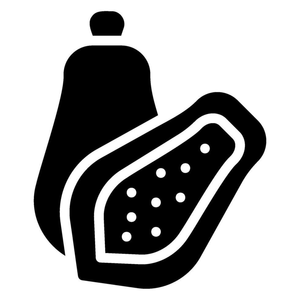 icona del glifo papaia vettore