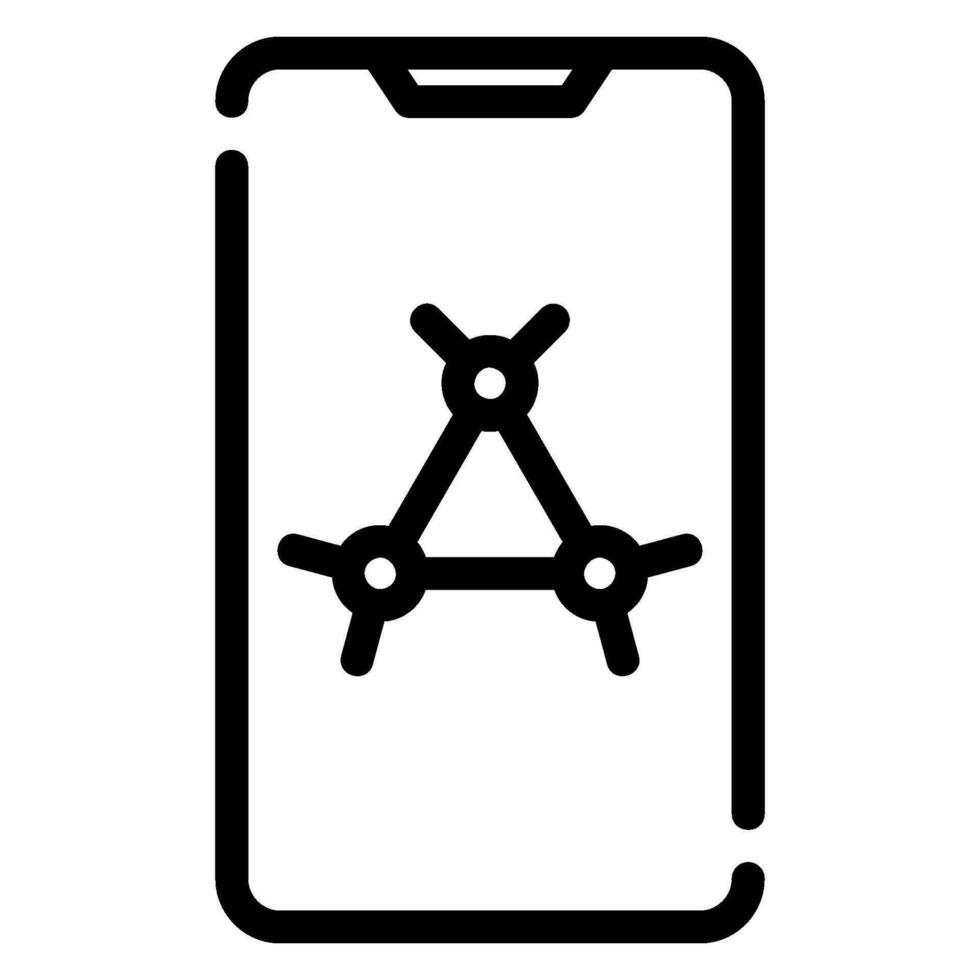 icona della linea dell'app medica vettore