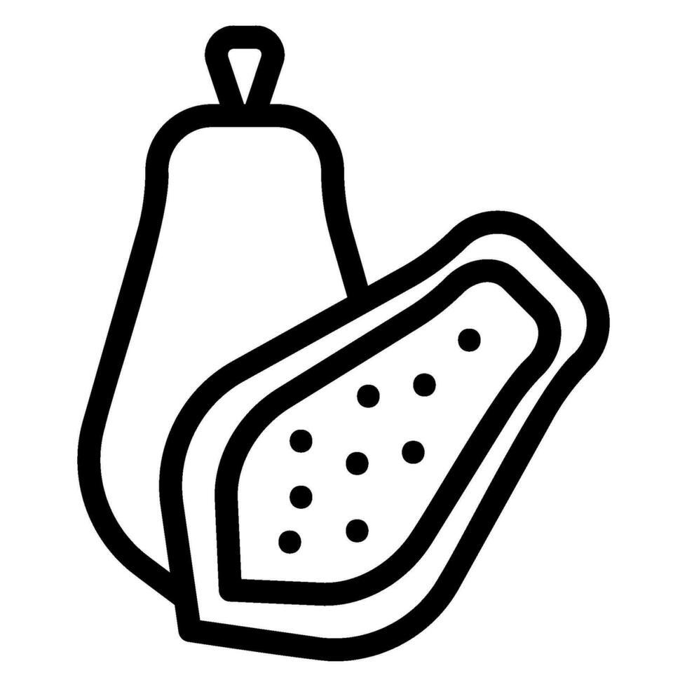 icona della linea di papaia vettore