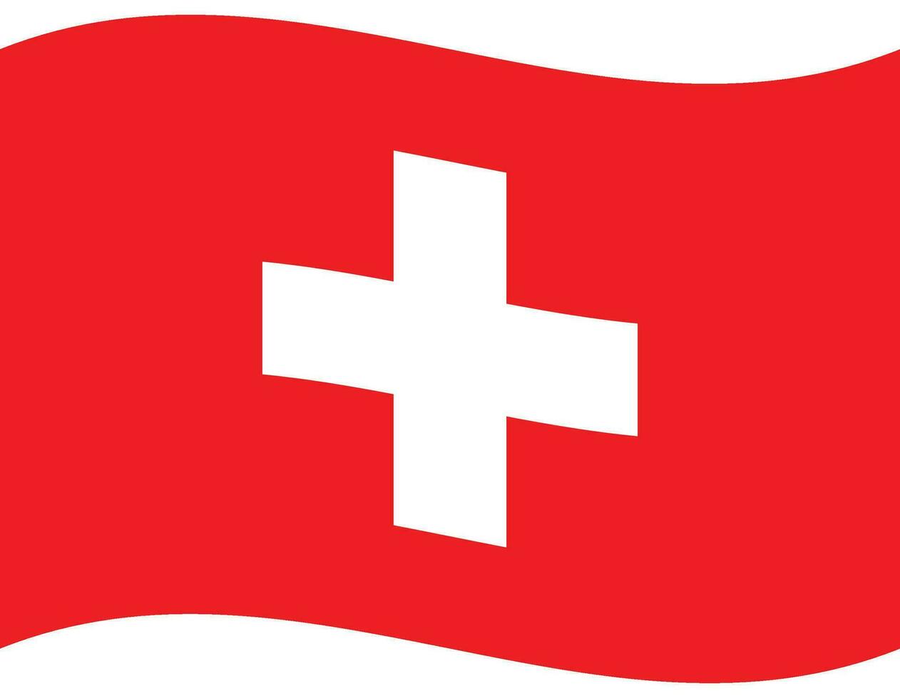 Svizzera bandiera onda. svizzero bandiera. bandiera di Svizzera vettore