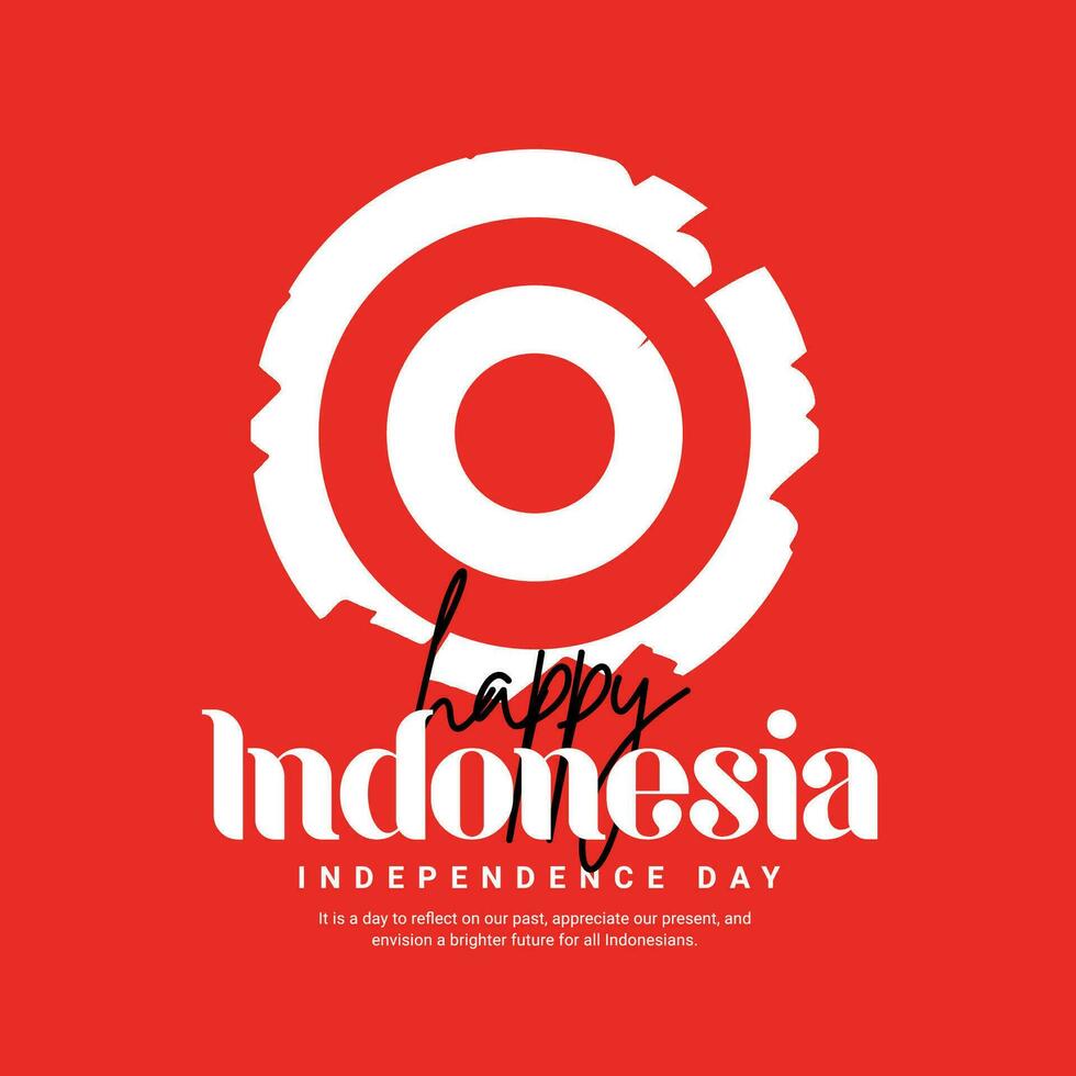 Indonesia indipendenza giorno o dirgahayu kemerdekaan Indonesia sociale media inviare bandiera vettore