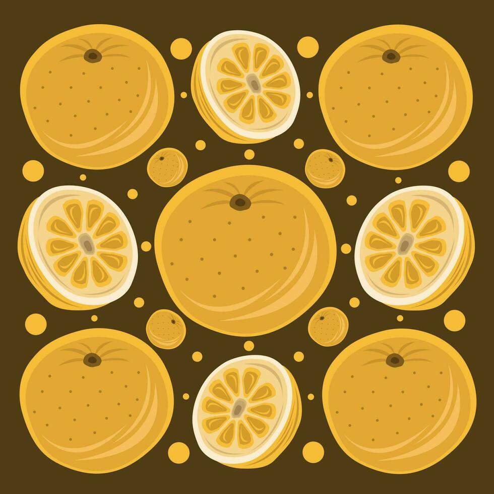 yuzu agrume frutta vettore illustrazione per grafico design e decorativo elemento
