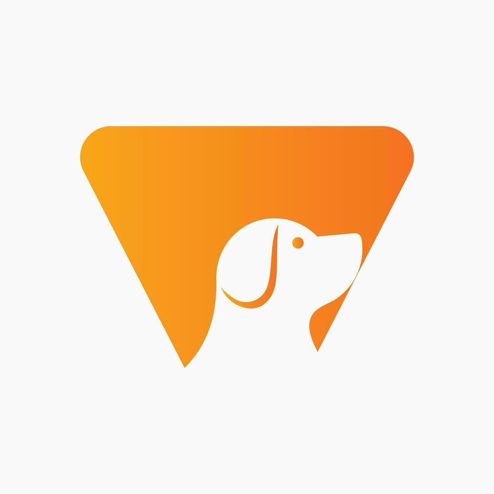 lettera v animale domestico logo design. cane logo simbolo vettore modello. cane su alfabeto