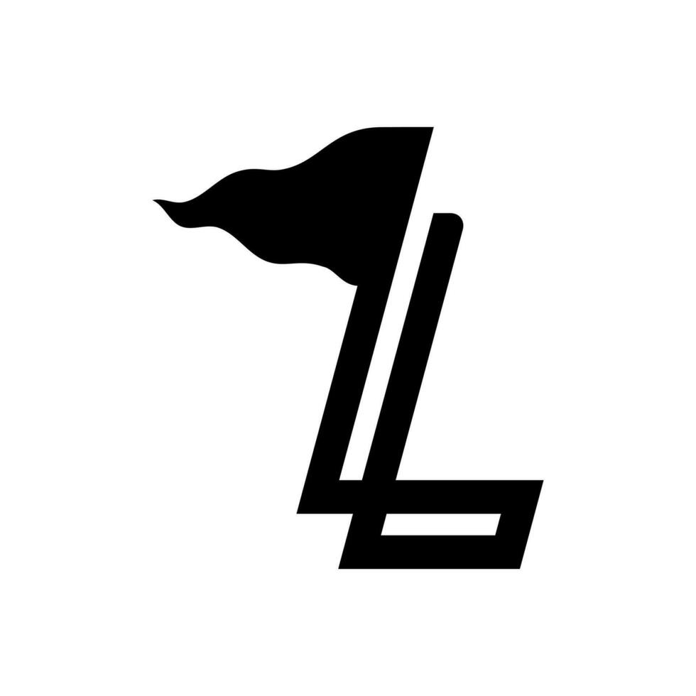 l lettera logo design per azienda vettore