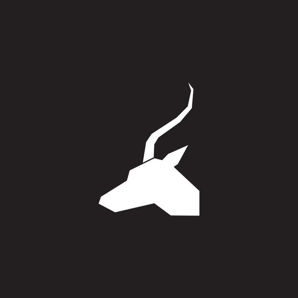 antilope logo nel bianca colore vettore