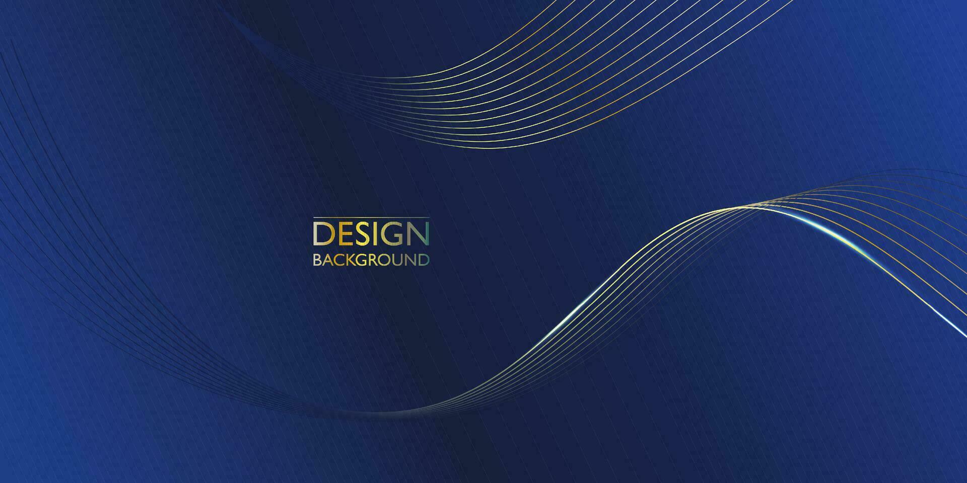 astratto lusso oro blu onda modello design. contemporaneo stile grafico. vettore illustrazione per presentazione, striscione, coperchio, ragnatela, volantino, carta, manifesto, sfondo, struttura, diapositiva, sociale media.