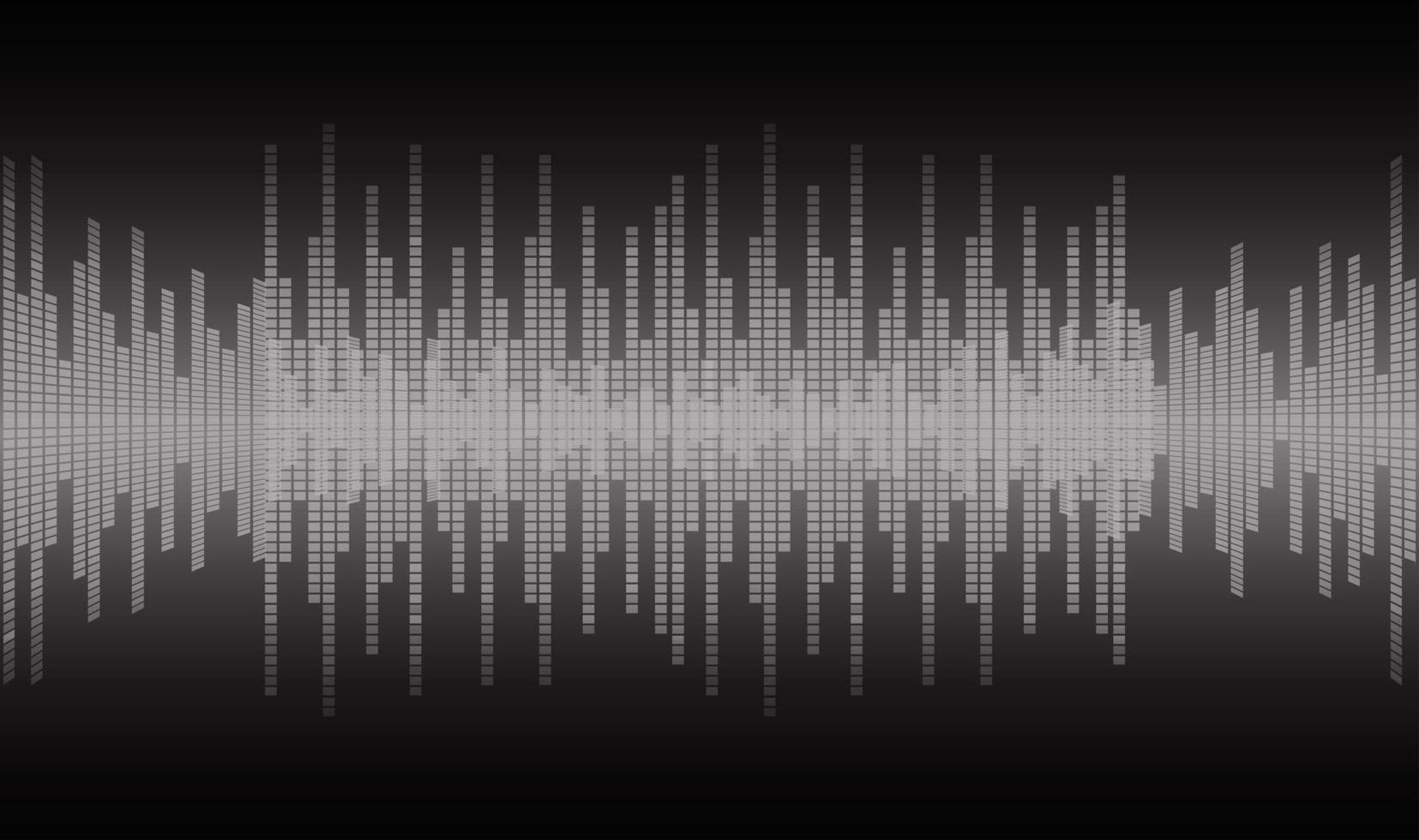 onde sonore che oscillano luce oscura vettore