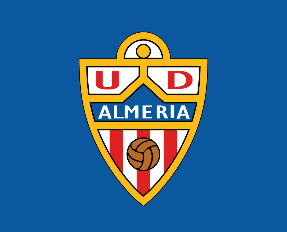 almeria club simbolo logo la liga Spagna calcio astratto design vettore illustrazione con blu sfondo