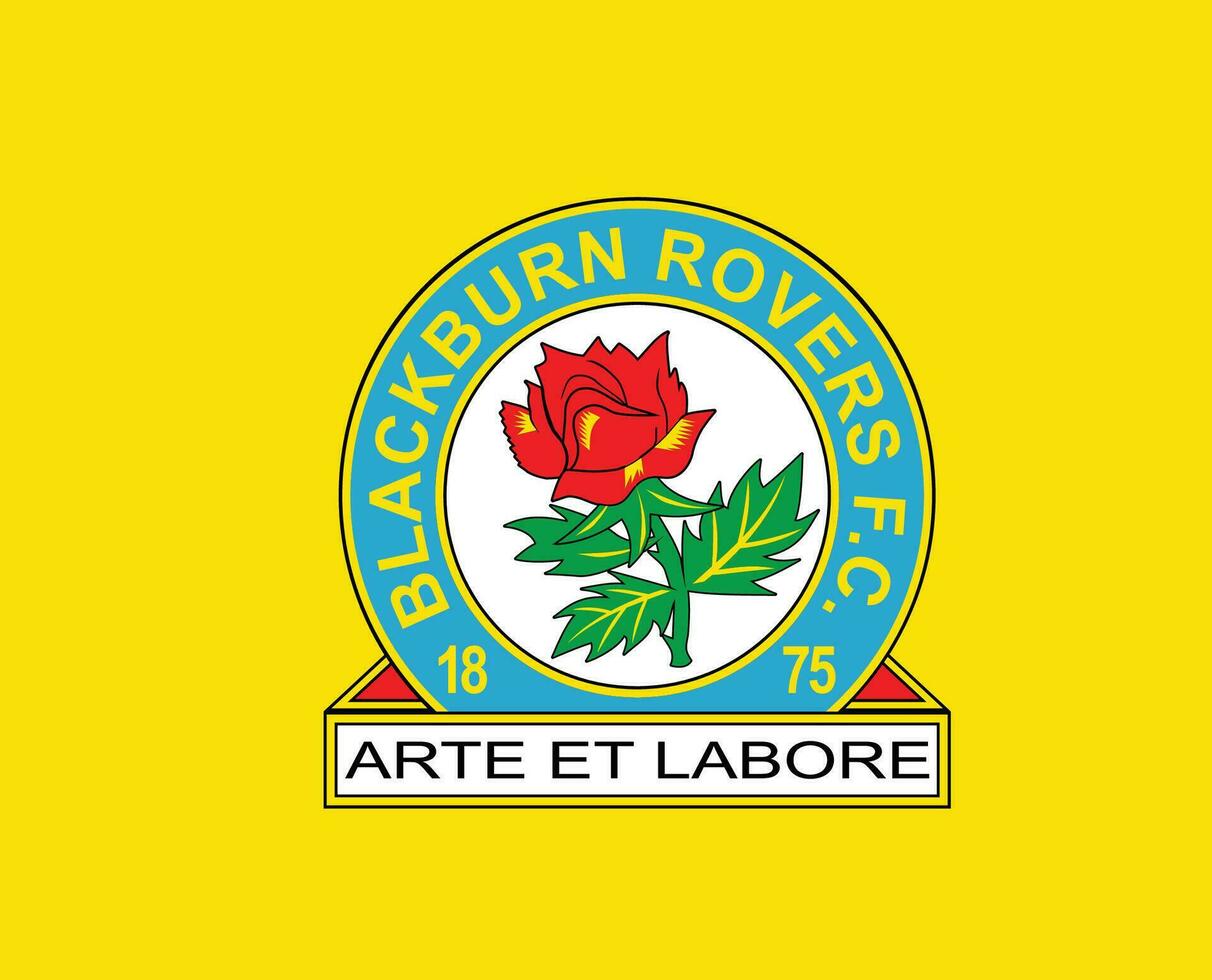 bruciore rover fc club logo simbolo premier lega calcio astratto design vettore illustrazione con giallo sfondo