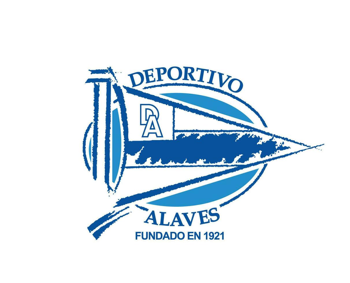 deportivo alavi club logo simbolo la liga Spagna calcio astratto design vettore illustrazione