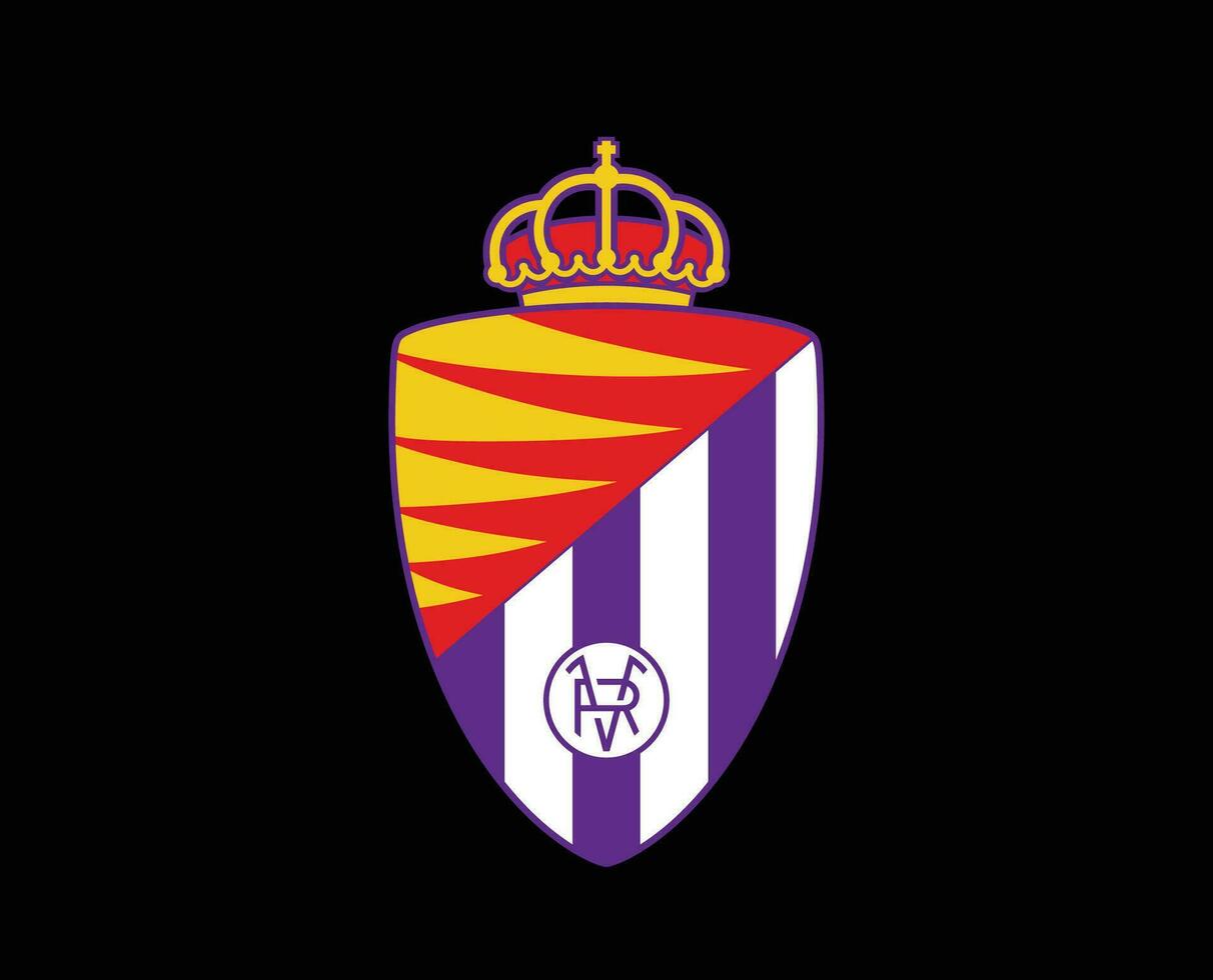 vero valladolid club simbolo logo la liga Spagna calcio astratto design vettore illustrazione con nero sfondo