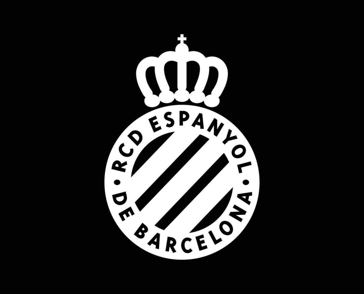 spagnolo club logo simbolo bianca la liga Spagna calcio astratto design vettore illustrazione con nero sfondo