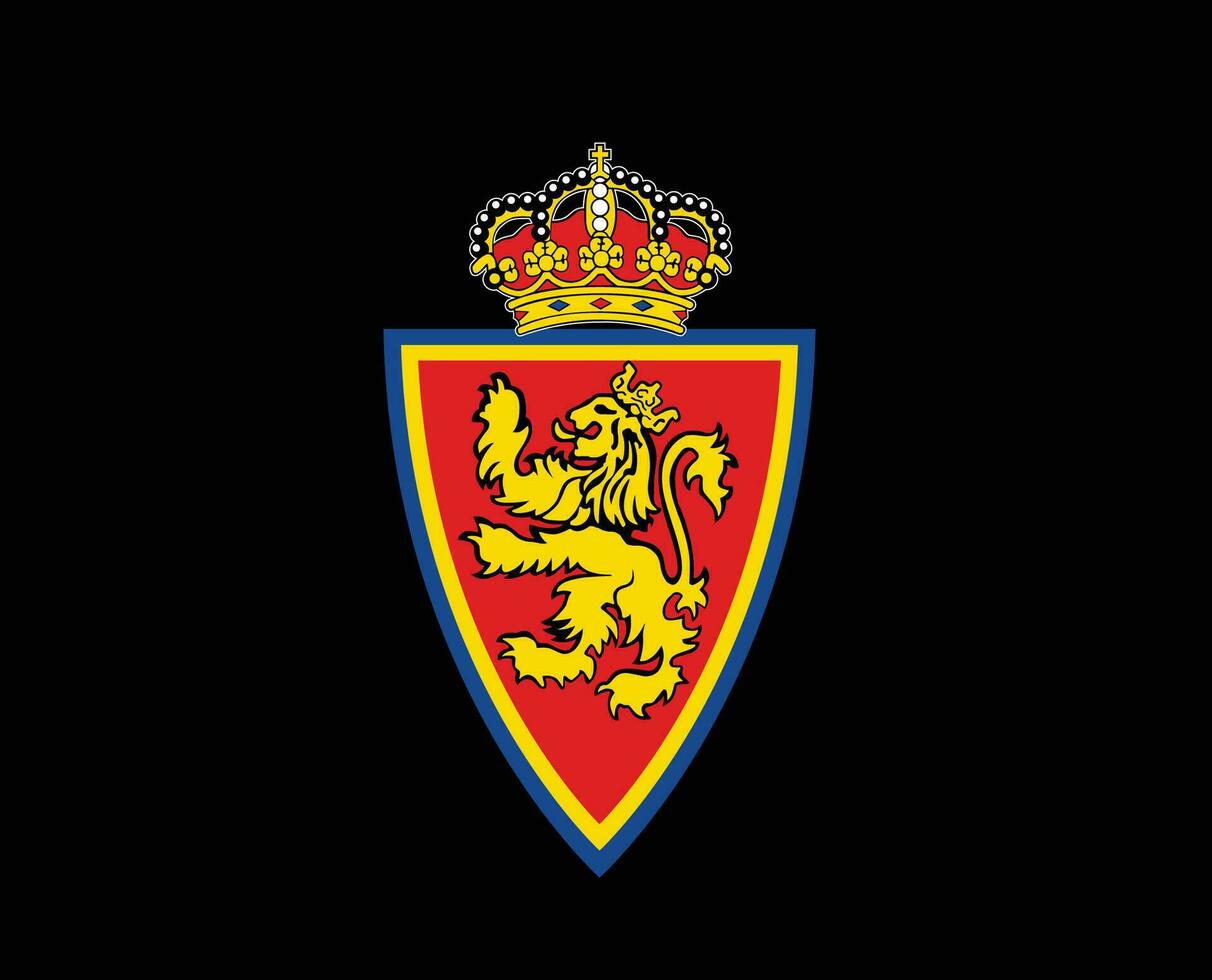 vero saragozza club simbolo logo la liga Spagna calcio astratto design vettore illustrazione con nero sfondo
