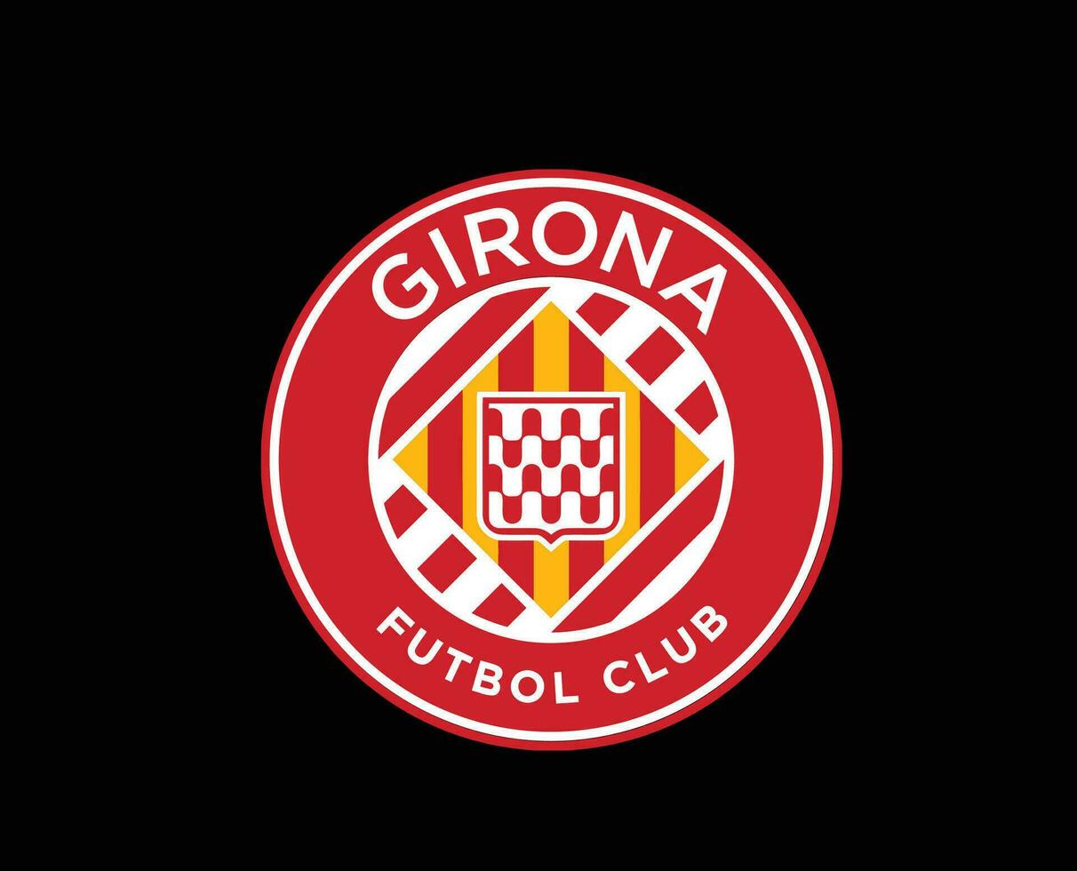 girona club logo simbolo la liga Spagna calcio astratto design vettore illustrazione con nero sfondo