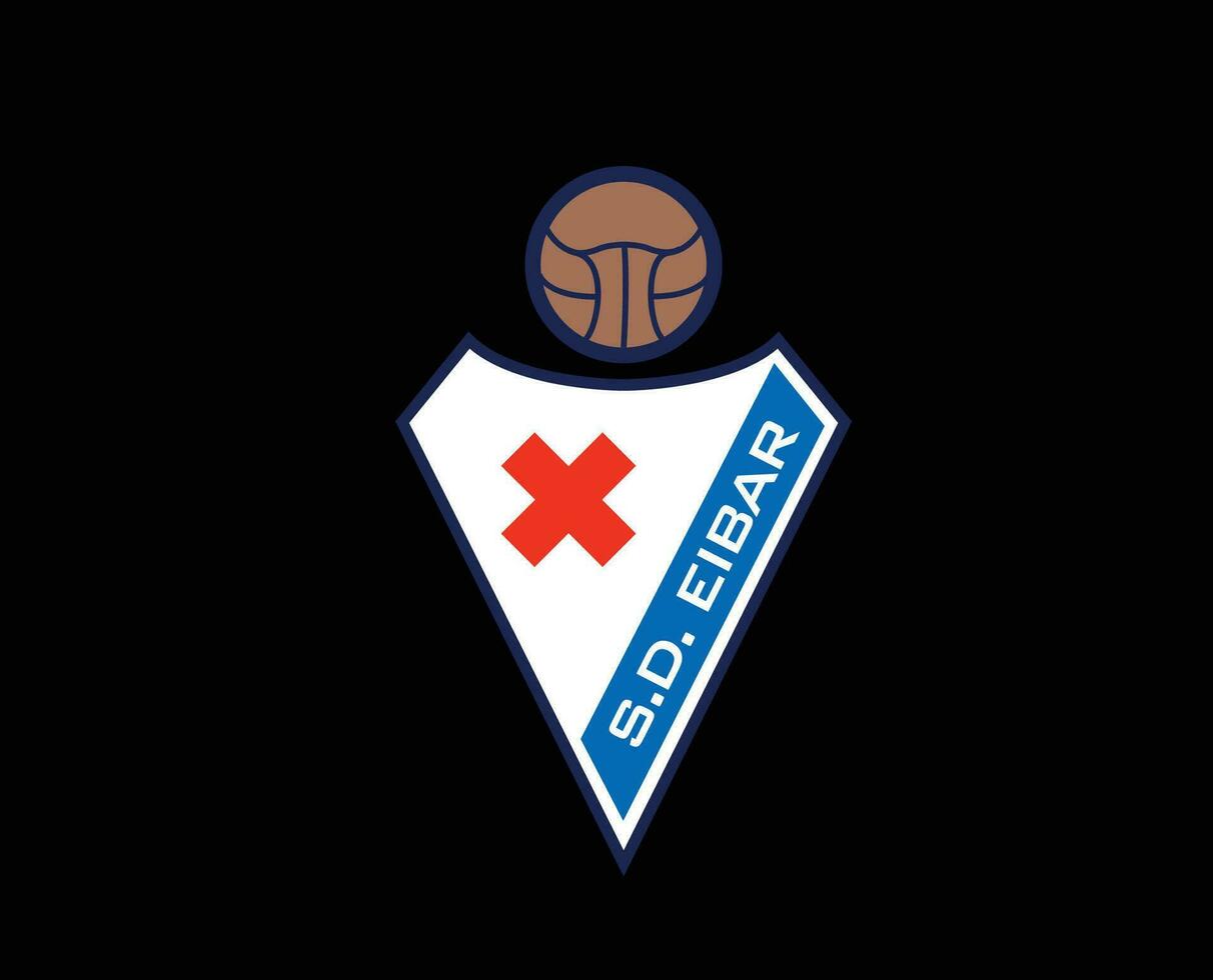 eibar club simbolo logo la liga Spagna calcio astratto design vettore illustrazione con nero sfondo