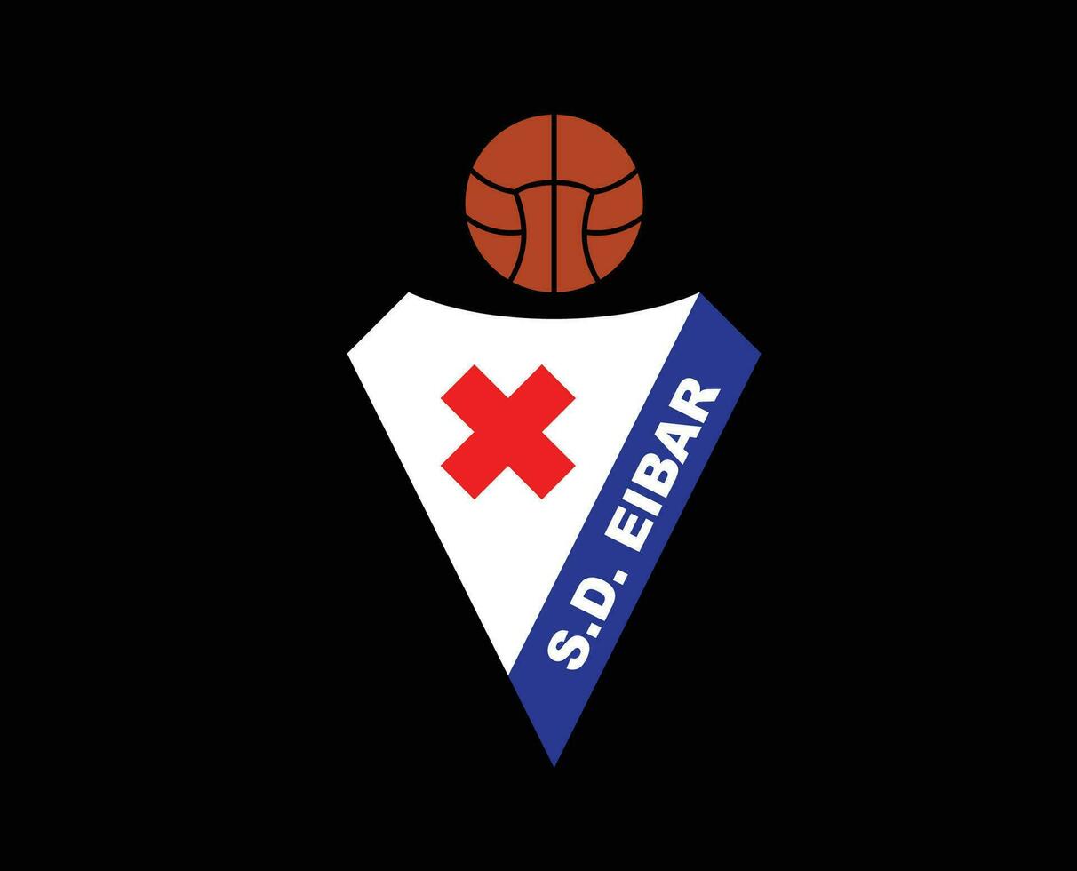 eibar logo club simbolo la liga Spagna calcio astratto design vettore illustrazione con nero sfondo